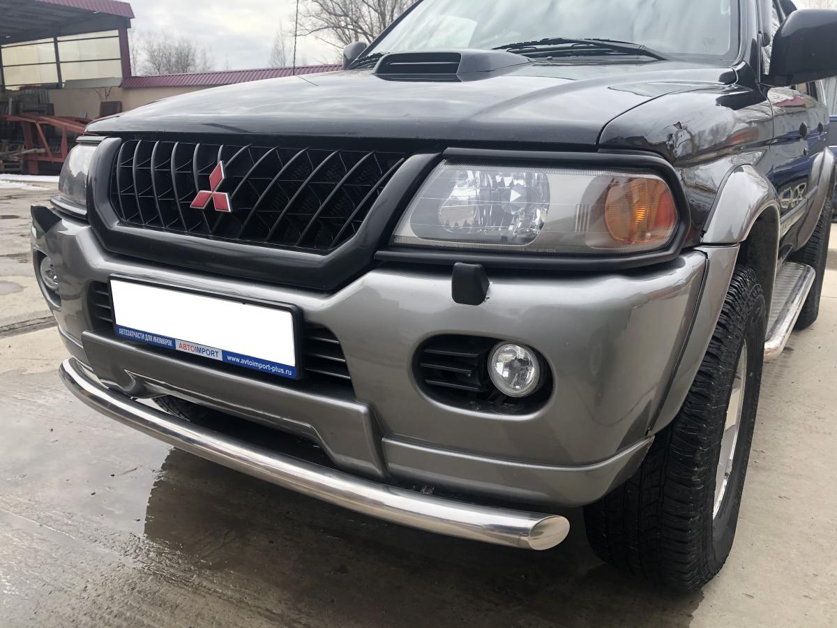 Защита переднего бампера для автомобиля Mitsubishi Pajero Sport 1998-2007 арт. MSPS.98.01