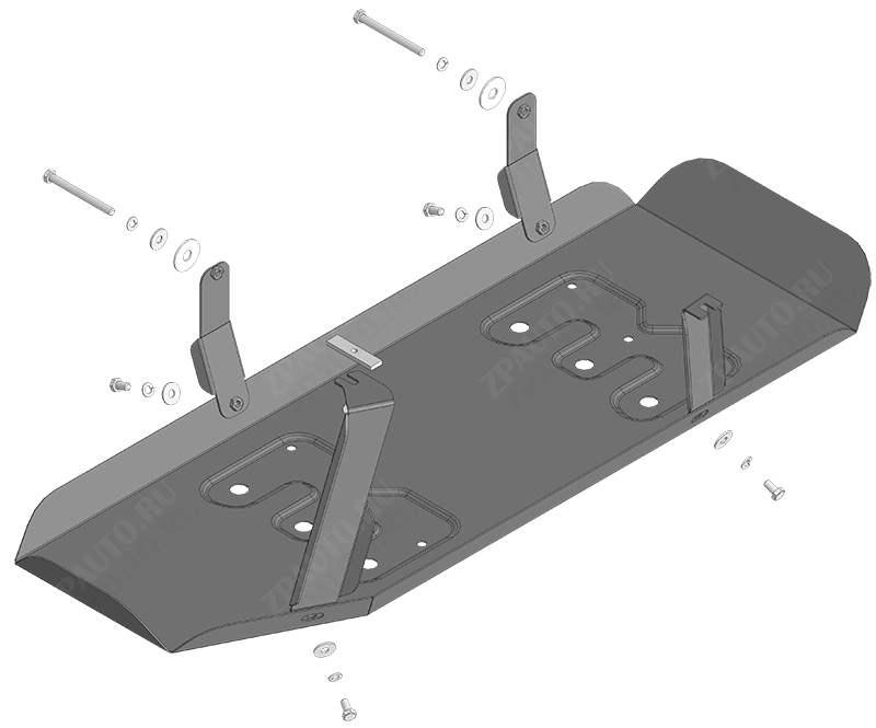 Защита стальная Мотодор (Топливный бак), 2 мм,  Sollers ST9  2025- арт. 78321