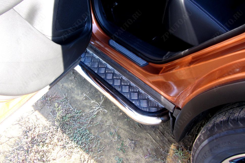 Защита порогов d57 с листом усиленная Nissan Murano (2014-2023) , Slitkoff, арт. NIM16006