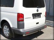 Защита заднего бампера радиусная d-60 для Volkswagen Transporter T5 2010, Технотек WLT510_3