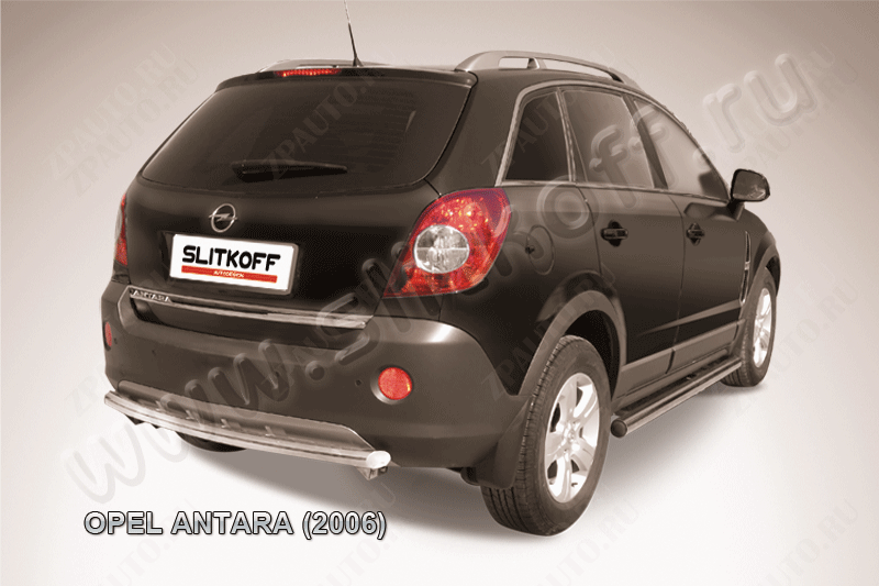 Защита заднего бампера d57 Opel Antara (2006-2011) Black Edition, Slitkoff, арт. OPAN010BE