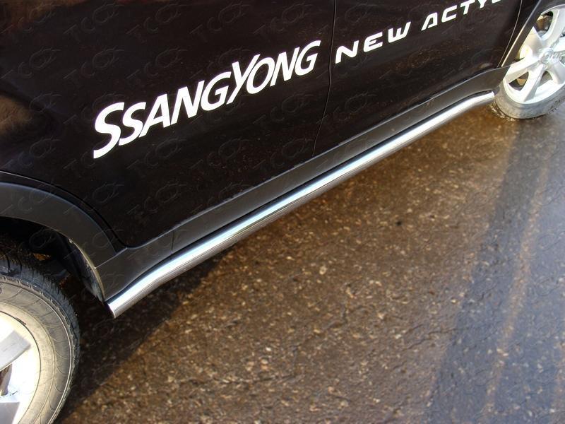 Пороги труба 60,3 мм для автомобиля SsangYong Actyon 2011-2013, TCC Тюнинг SSANACT11-03
