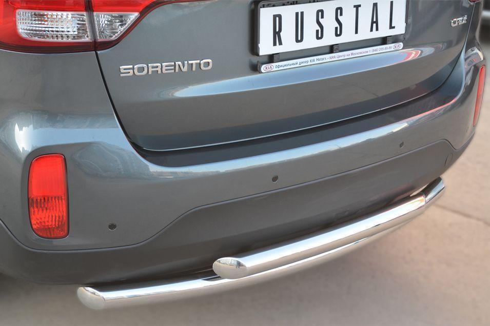 Защита заднего бампера d57/57 для KIA Sorento 2013, Slitkoff KIZ-001270