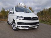 Защита передняя нижняя (с ДХО) 60,3 мм для автомобиля Volkswagen Caravelle 2017-, TCC Тюнинг VWCARAV17-21