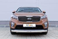 Защита передняя (ОВАЛ) D 75х42 для Kia Sorento(Киа Соренто), ALFeco арт. KIASORPRIM-15.01