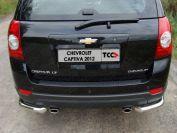 Защита задняя (уголки) 60,3 мм для автомобиля Chevrolet Captiva 2012-2013, TCC Тюнинг CHEVCAP12-07