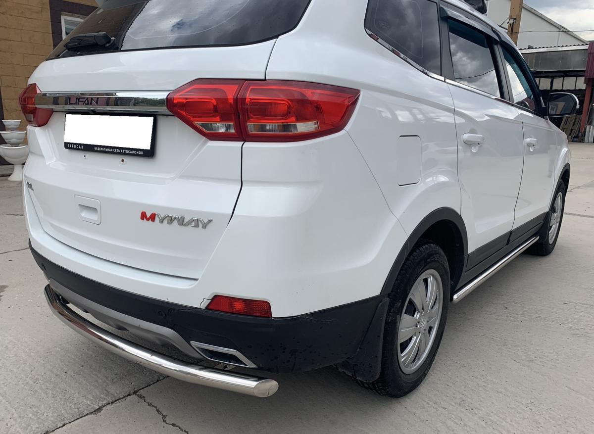 Защита заднего бампера для автомобиля LIFAN Myway 2017 арт. LMV.17.11
