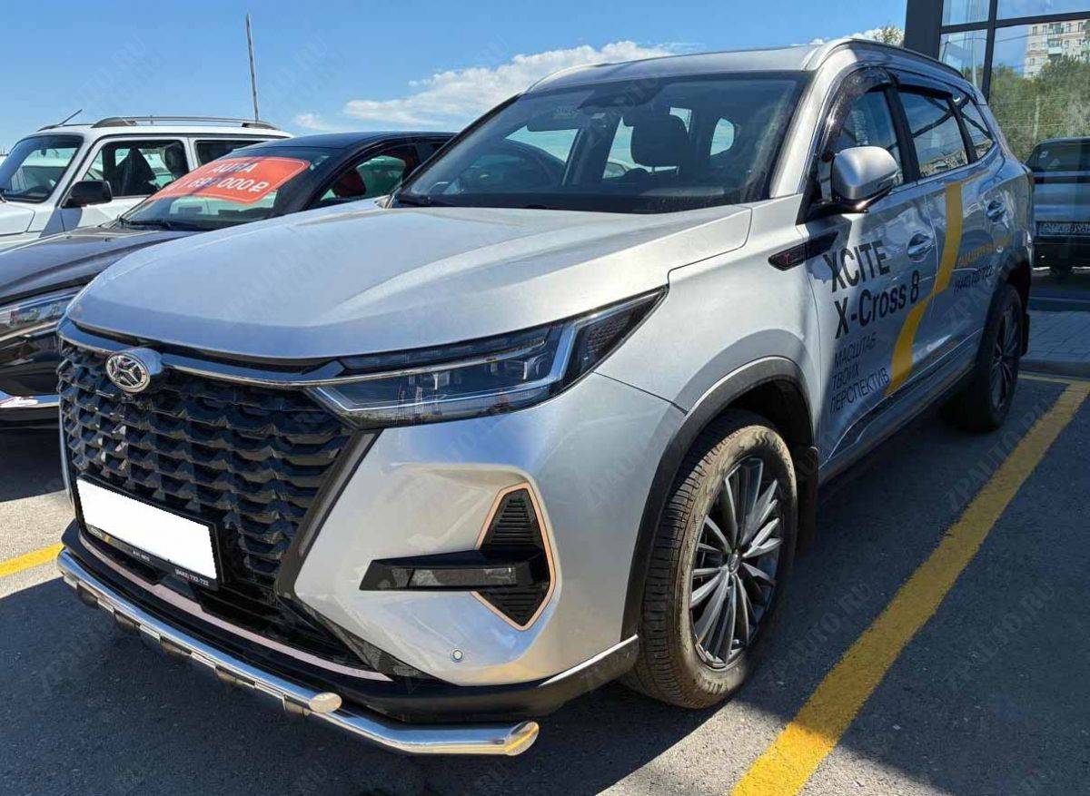 Защита переднего бампера двойная с перемычками для автомобиля XCITE X-Cross 8 2025 арт. XCX-CR.8.25.75