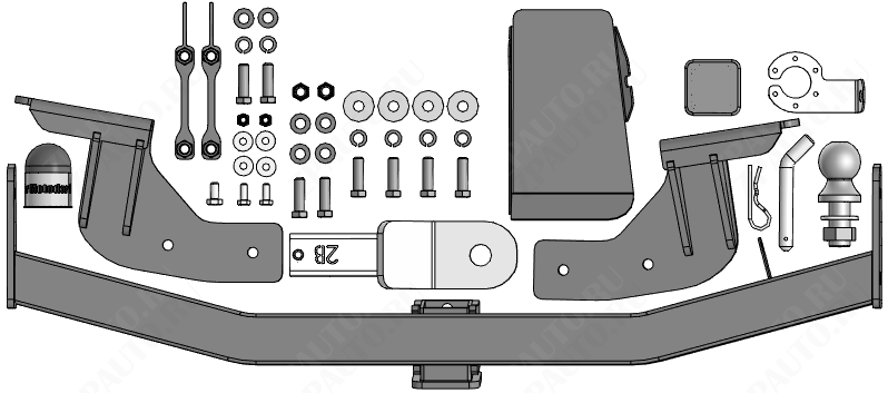 Фаркоп Changan Cs95 2023-, тип шара E, Motodor, арт. 97208-E