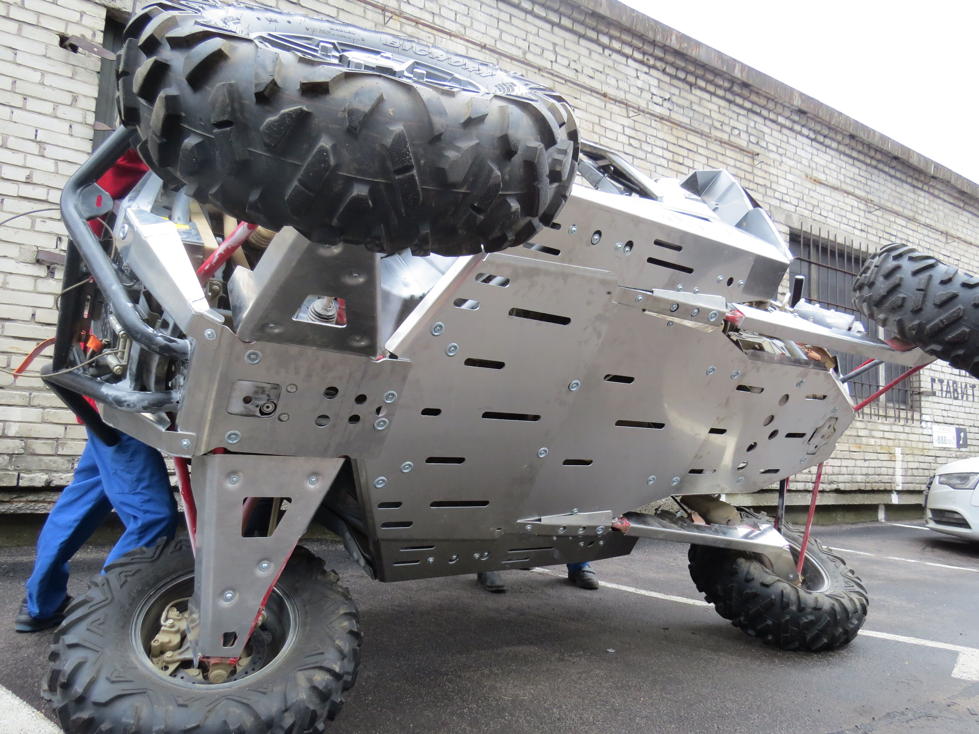 Защита передних рычагов для POLARIS RZR XP Turbo 2016-18, алюминий 4 мм, STORM, арт. 3121