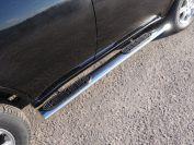 Пороги овальные с накладкой 120х60 мм для автомобиля Chery Tiggo FL 2014-, TCC Тюнинг CHERTIGFL14-04