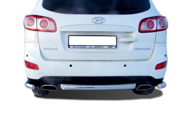 Защита заднего бампера центральная для автомобиля HYUNDAI Santa Fe 2010. HYSF.10.10, Россия