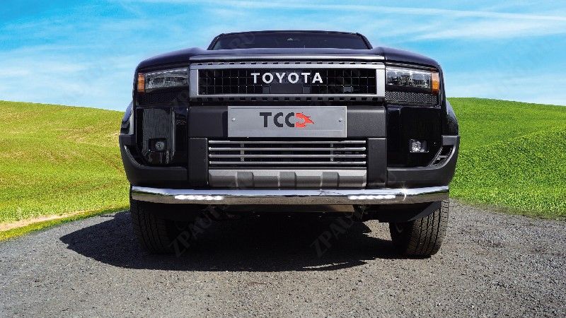 Защита передняя нижняя (овальная с ДХО) 75х42 мм Toyota Land Cruiser 250 Prado 2024 арт. TOYLC25024-13