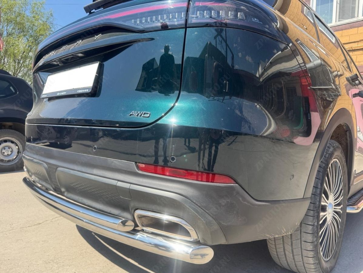 Защита заднего бампера двойная для автомобиля Chery Tiggo 9 2024 арт. CHTG.9.24.16