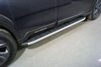 Пороги алюминиевые с пластиковой накладкой 1820 мм для автомобиля Subaru Outback 2021- арт. SUBOUT21-24AL