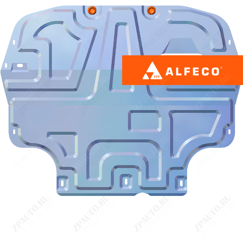 Защита  картера и КПП (установка без пыльника) Volkswagen Multivan (T6) 2015- V-all , ALFeco, алюминий 4мм, арт. ALF2623al-3