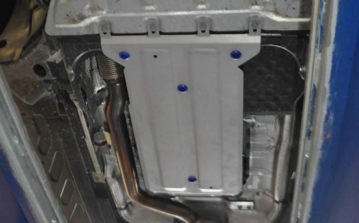 Защита КПП Rival для Mercedes-Benz GLC X253 (250) 2015-2019, штампованная, алюминий 4 мм, с крепежом, 333.3940.1