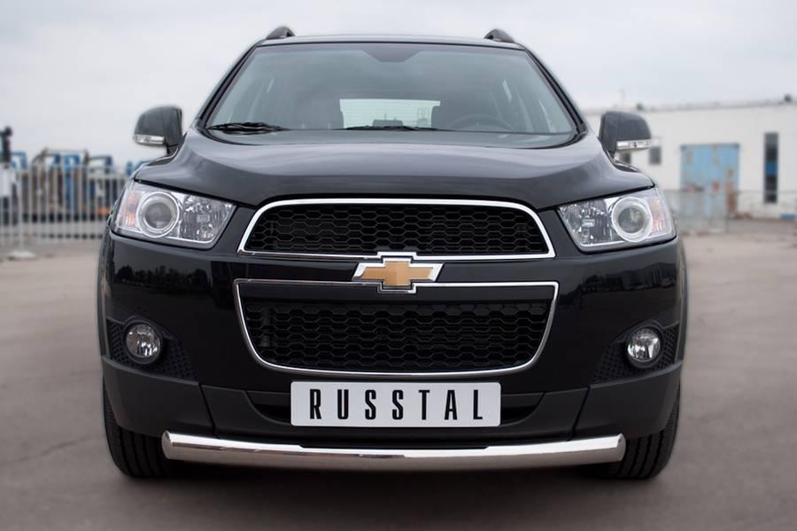 Защита переднего бампера d76 для Chevrolet Captiva 2012, Slitkoff CHCZ-000823