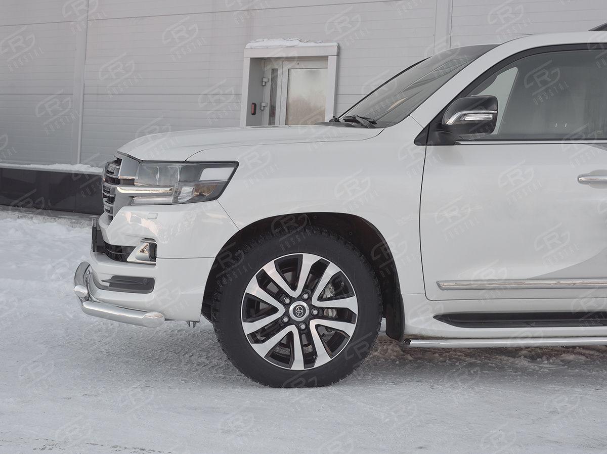 Защита переднего бампера d76/57 на Toyota Land Cruiser 200 2017 Excalibur, Slitkoff TLCZ-002903