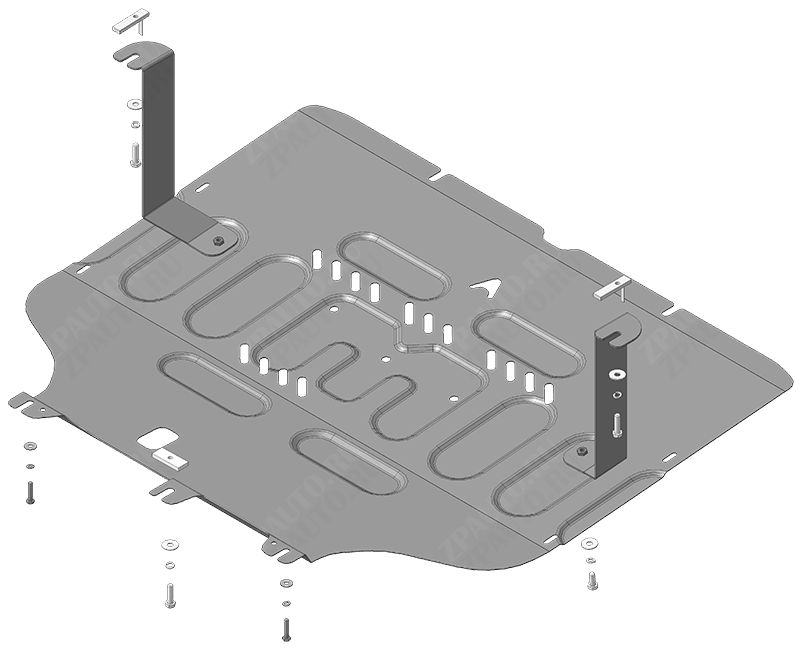 Защита АвтоСтандарт (Двигатель, Коробка переключения передач), 1,5 мм, сталь для FAW Bestune B70  2022- арт. 53902
