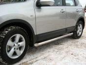 Пороги труба d76 вариант 1 для Nissan Qashqai, Slitkoff NQT-0000831
