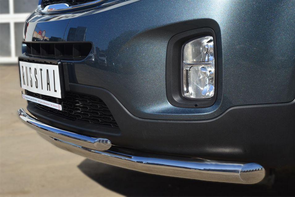 Защита переднего бампера d57/42 для KIA Sorento 2013, Slitkoff KIZ-001266