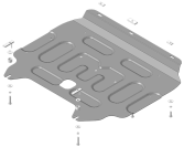 Защита стальная Мотодор (Двигатель, Коробка переключения передач), 2 мм,  для Honda Freed  2016-, FWD, арт. 70802