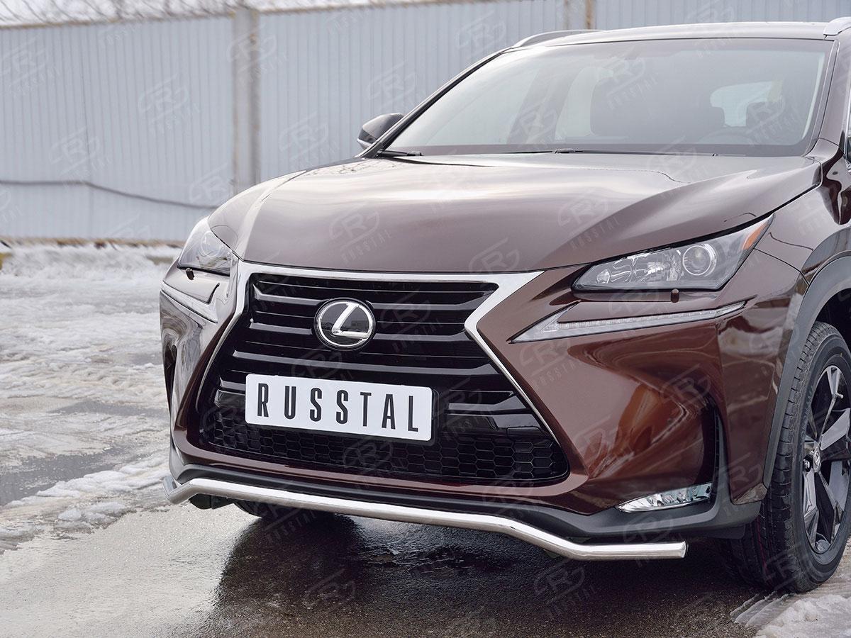 Защита переднего бампера d42 волна Lexus NX 2014, Slitkoff LNXZ-002574