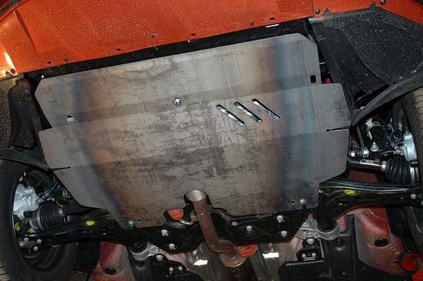 Защита картера и КПП для SKODA Fabia с балкой 2003 - 2007, V-1.2, Sheriff, сталь 2,0 мм, арт. 21.0617