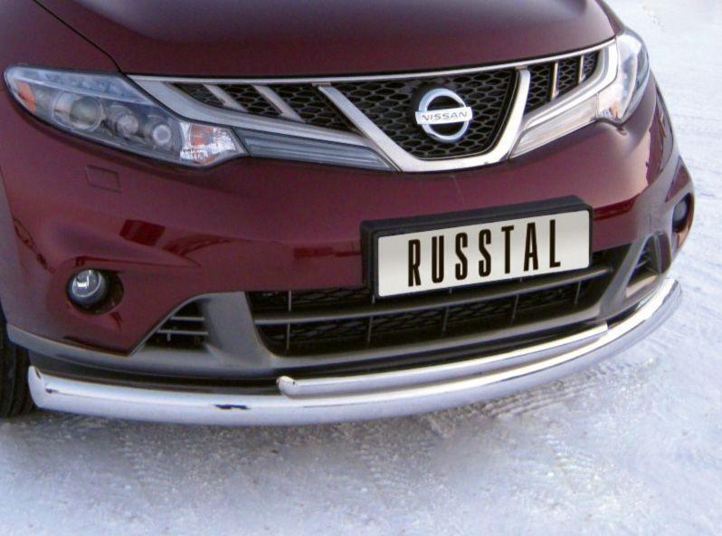 Защита переднего бампера d76/42 для Nissan Murano 2010, Slitkoff NMZ-010316