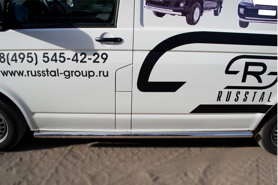 Пороги труба d57 вариант 3 (левый) для Volkswagen Transporter kasten 2003, Slitkoff VTRZ-0006033