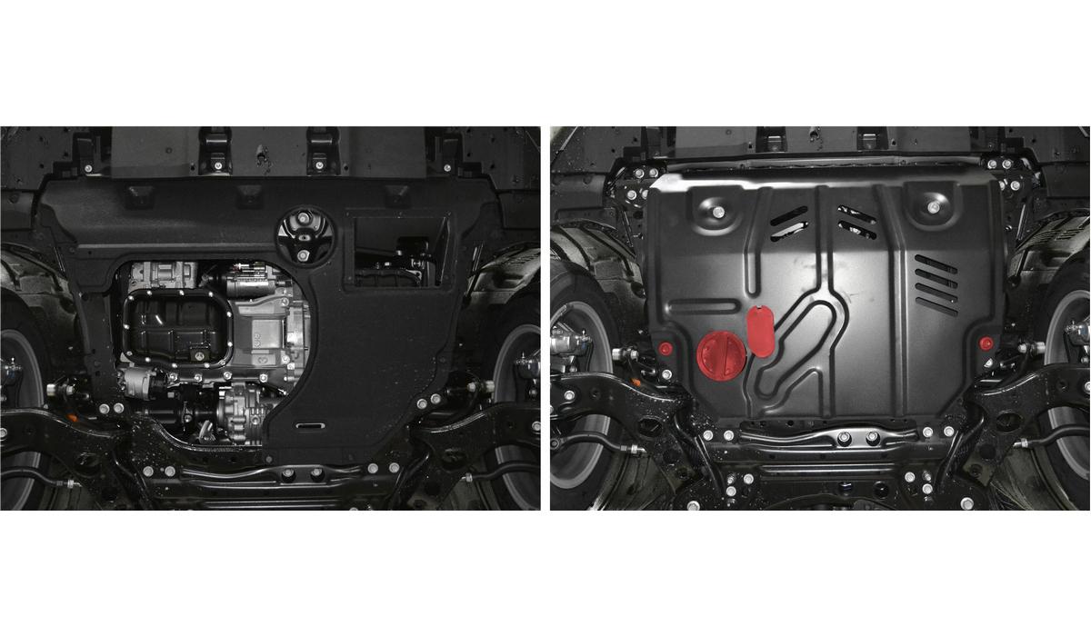 Защита картера и КПП АвтоБроня для Lexus NX 200 (V - 2.0 (150 л.с.)) 2014-2017 2017-н.в., штампованная, сталь 1.8 мм, с крепежом, 111.03211.1