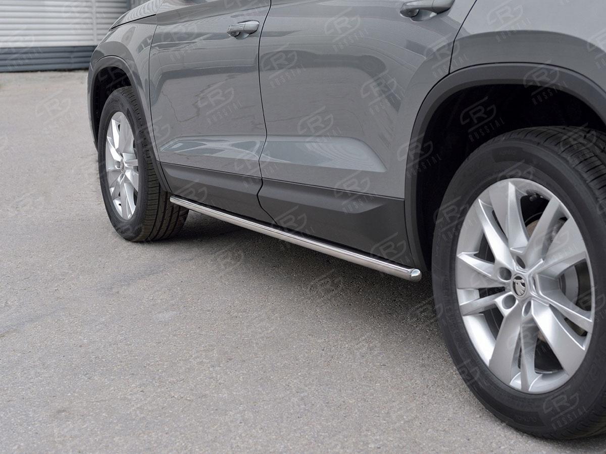 Пороги труба d42 вариант 3 на Skoda Kodiaq, Slitkoff SKKT-0027753