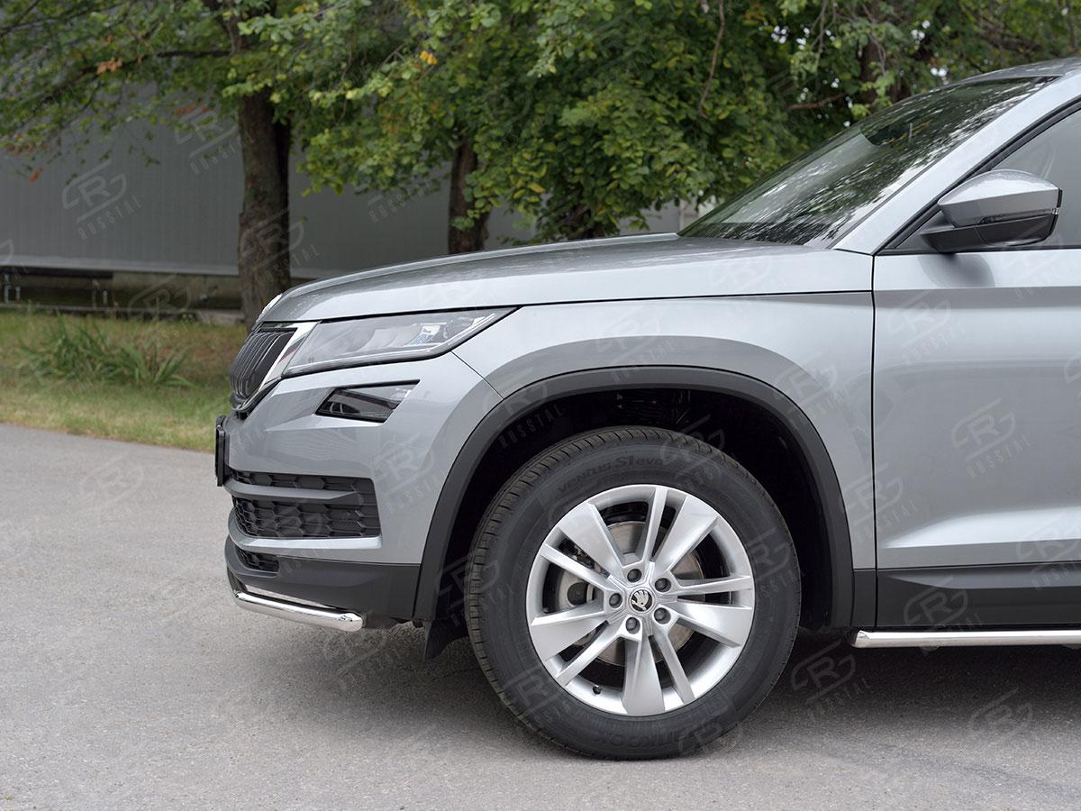 Защита переднего бампера d42 на Skoda Kodiaq, Slitkoff SKKZ-002766