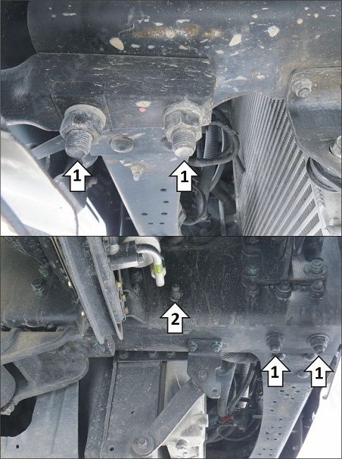 Защита на Грузовые Motodor (Радиатор), 6 мм, сталь для Daewoo Novus  2012- арт.20503