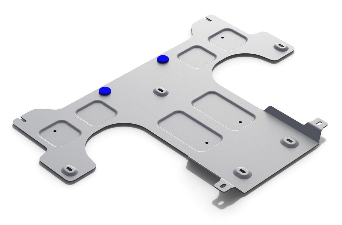 Защита КПП Rival для Porsche Panamera II 2016-н.в., штампованная, алюминий 4 мм, с крепежом, 333.4611.1