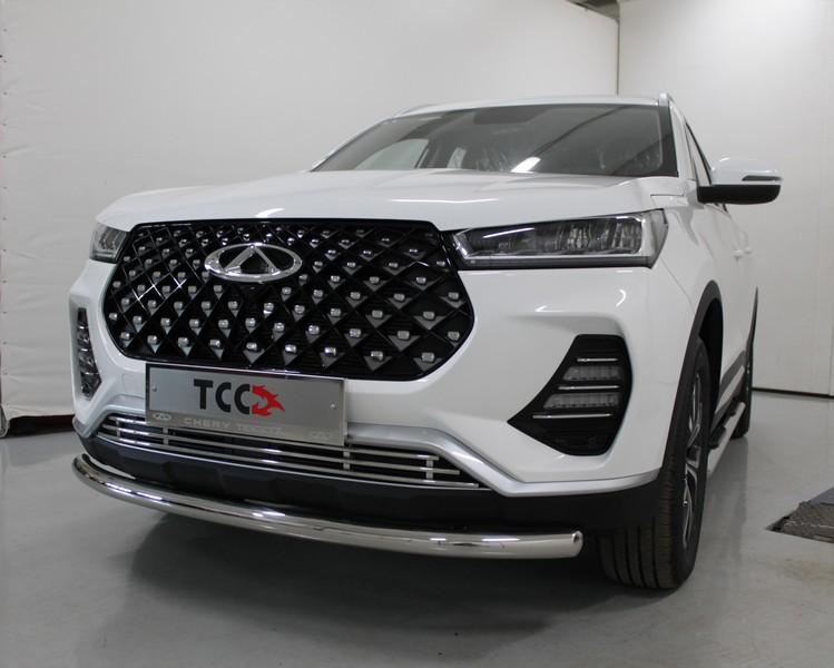 Защита передняя нижняя 60,3 мм для автомобиля Chery Tiggo 7 PRO 2020 арт. CHERTIG7P20-17