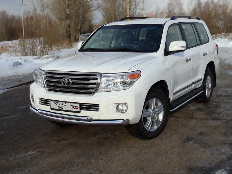 Защита передняя нижняя 76,1/50,8 мм для автомобиля Toyota Land Cruiser 200 2012-2015, TCC Тюнинг TOYLC20012-12