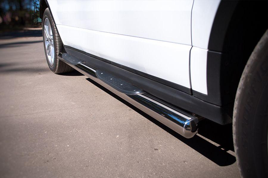 Пороги труба d76 с накладками вариант 3 для Land Rover Evoque Dynamic 2011, Slitkoff REDT-0006623