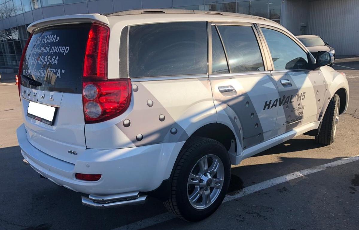 Защита заднего бампера угловая двойная для автомобиля HAVAL H5 2020 арт. GWH5.20.19