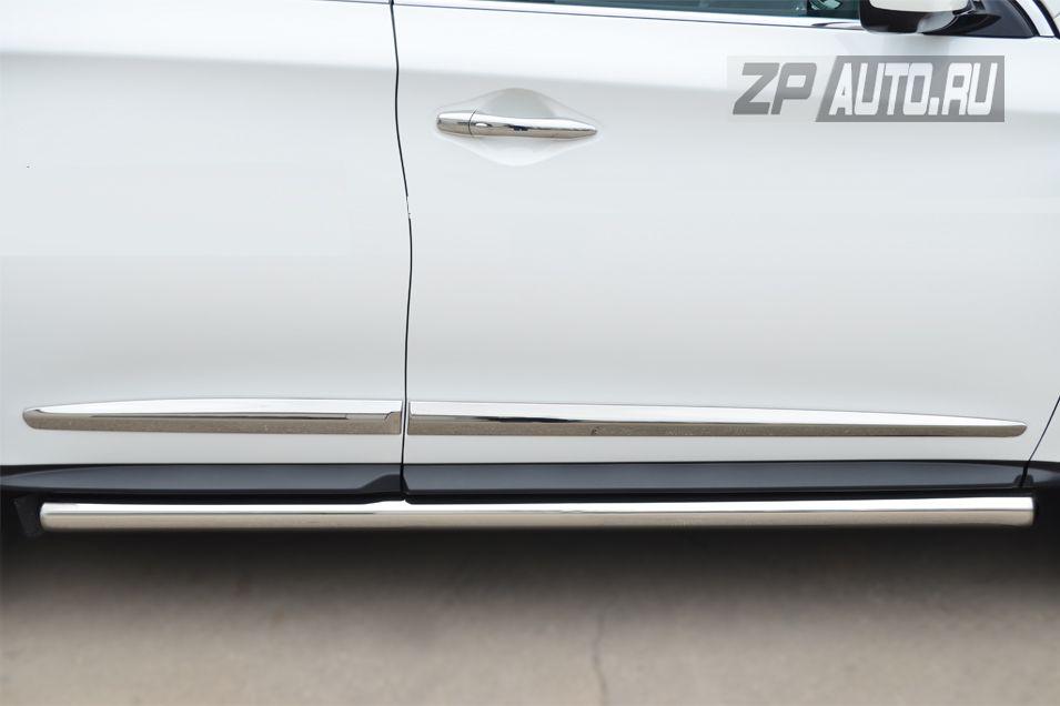 Пороги труба d57 вариант 3 для Infiniti JX35, Slitkoff JXT-0014613