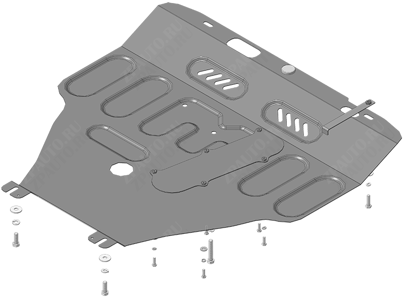 Защита стальная Мотодор (Двигатель, Коробка переключения передач), 2 мм,  Nissan Note   2006-2014 арт. 71402