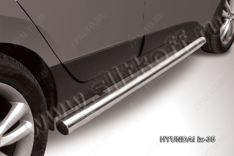 Защита порогов d76 труба Hyundai ix-35 (2010-2015) , Slitkoff, арт. Hix35-005