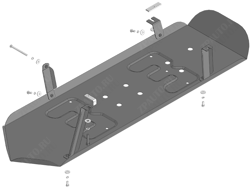 Защита стальная Мотодор (Топливный бак), 2 мм,  Great Wall Poer  2021- арт. 73118