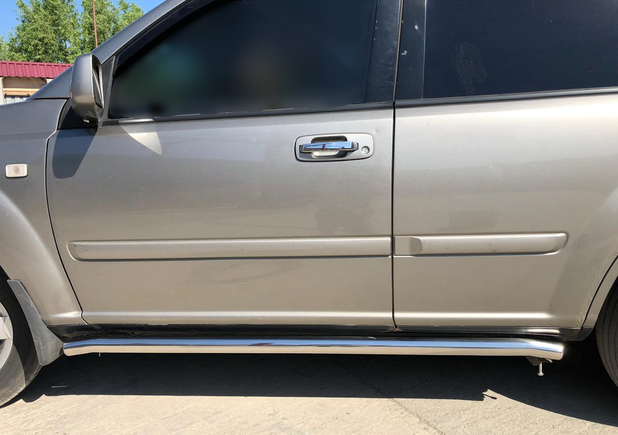 Защита штатного порога труба для автомобиля NISSAN X-trail  2007-2010 (Т31) Первое поколение. NXT.07.32, Россия