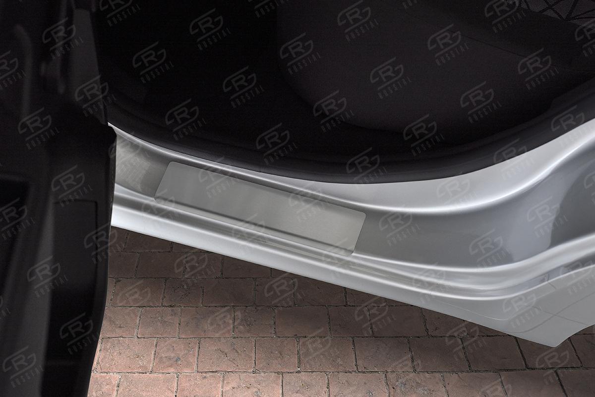 Накладки на пороги RUSSTAL (нерж., шлиф) LDXRYE17-02 для автомобиля LADA (ВАЗ) XRAY 2015-, Slitkoff