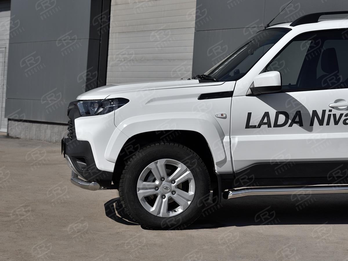 LADA NIVA TRAVEL 2021- Защита переднего бампера d63 секции LNTZ-003559
