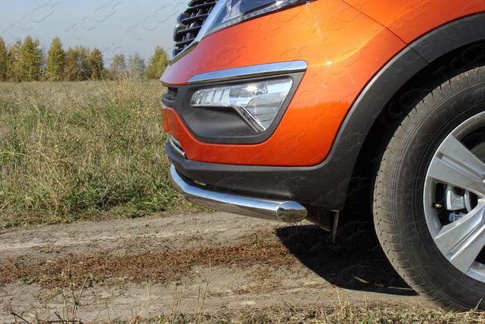 Решетка радиатора из нержавеющих трубочек 16 мм для KIA Sportage 2010-, ТСС KIASPORT10-06, TCC Тюнинг