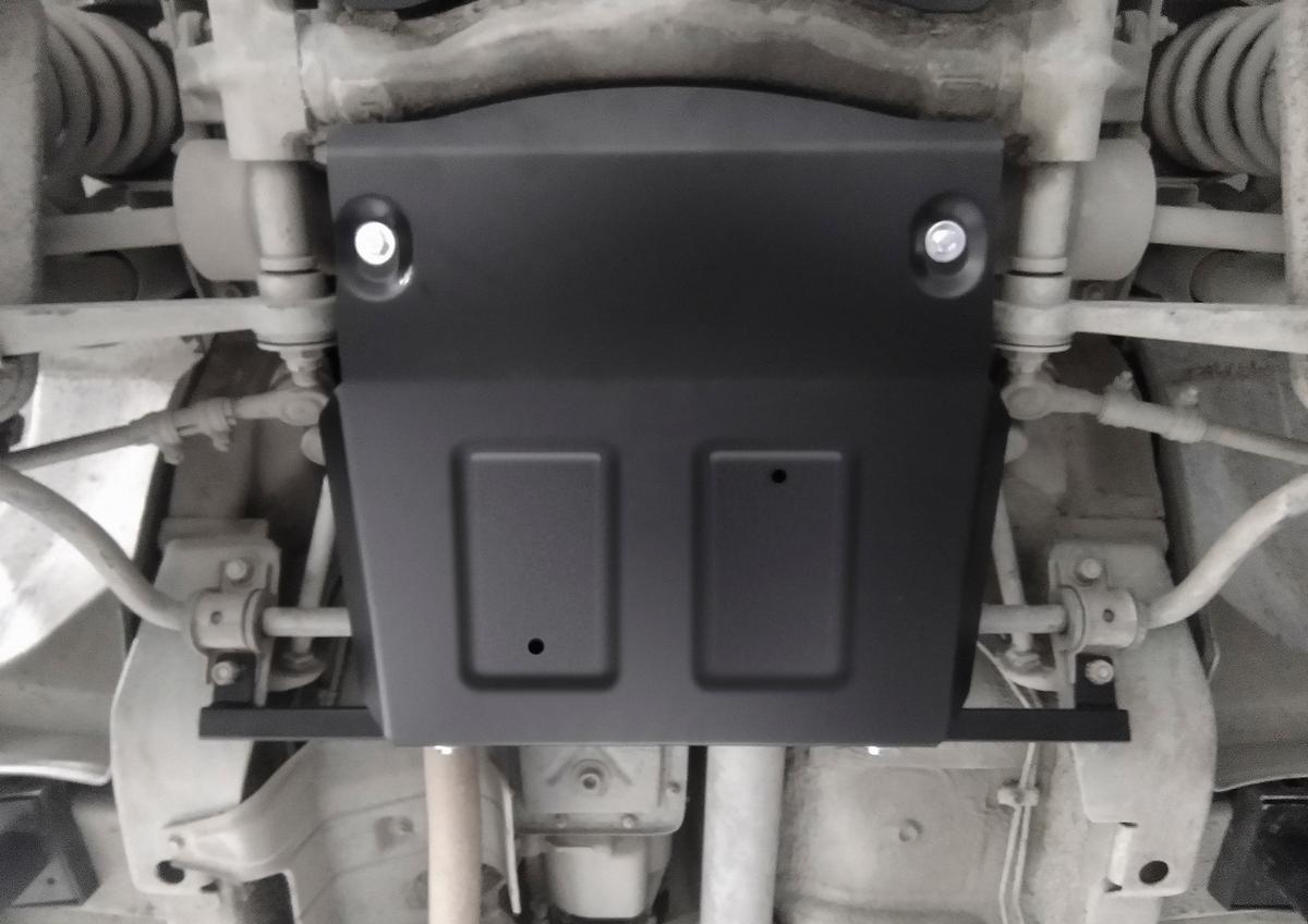 Защита КПП и переднего редуктора Rival для Chevrolet Niva 2002-2020, сталь 3 мм, с крепежом, штампованная, 222.1022.1