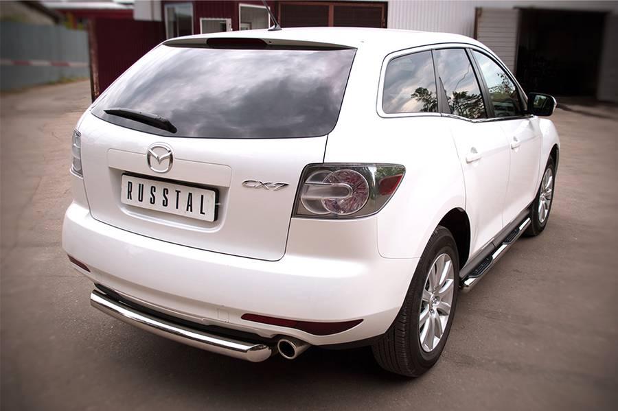 Защита заднего бампера d76 для Mazda CX-7 2010, Slitkoff MC7Z-000647